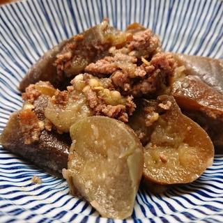 茄子と牛挽き肉煮